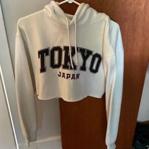 Long sleeve cropped hoodie